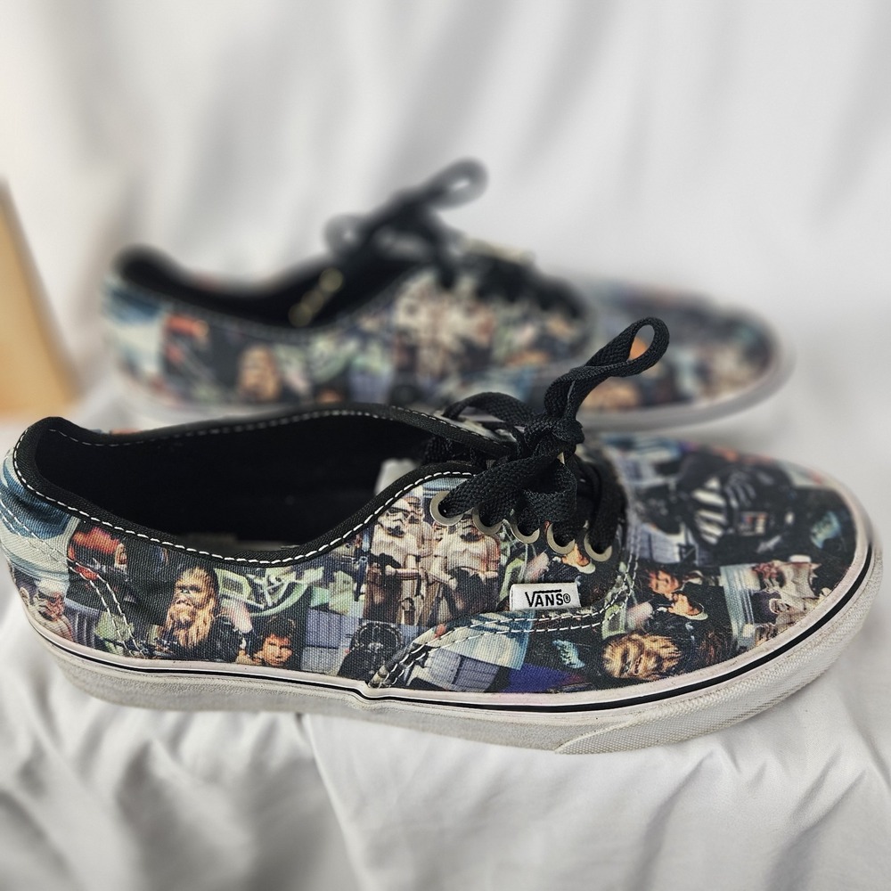 VANS Star Wars Canvas Lace-Up Sneakers Mens 7.5 Womens 9 Collage 721454